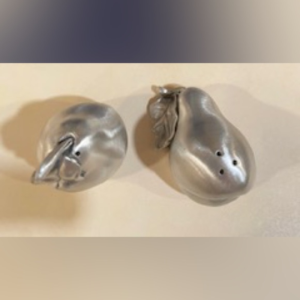 Pewter salt and pepper shakers